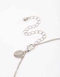 Silver Diamante Butterfly Necklace & Polishing Set - link has visual effect only