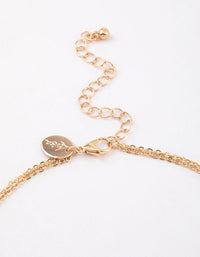 Gold Baguette Pearl Layered Necklace & Polishing Set - link has visual effect only