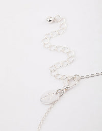 Silver Open Circle Baguette Necklace & Polishing Set - link has visual effect only