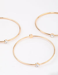 Gold Diamante Stone Bangle Pack - link has visual effect only