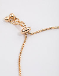 Gold Dainty Toggle Cucphain Adjustable Bracelet - link has visual effect only