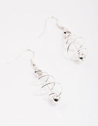 Silver Wire Spiral Tree Drop Earrings - link has visual effect only