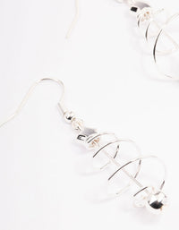 Silver Wire Spiral Tree Drop Earrings - link has visual effect only