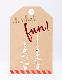 Silver Wire Spiral Tree Drop Earrings - link has visual effect only