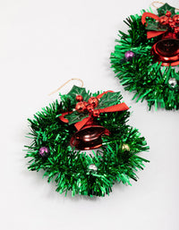 Christmas Wreath Drop Earrings - link has visual effect only