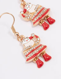 Gold Santa Marble Drop Earrings - link has visual effect only