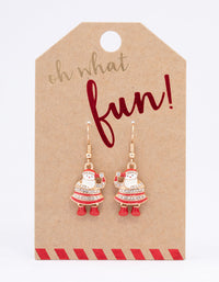 Gold Santa Marble Drop Earrings - link has visual effect only