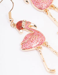 Christmas Flamingo Drop Earrings - link has visual effect only