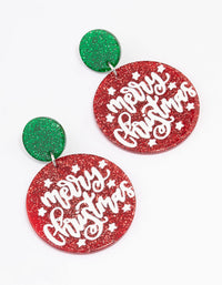 Acrylic Merry Christmas Drop Earrings - link has visual effect only