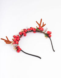 Fabric Reindeer Wreath Headband - link has visual effect only