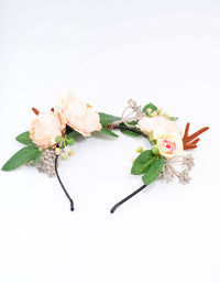 Mixed Flower Horn Detailed Headband - link has visual effect only