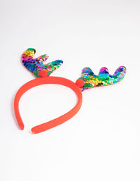 Fabric Sequined Reindeer Headband - link has visual effect only