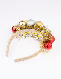 Bauble & Christmas Tinsel Headband - link has visual effect only