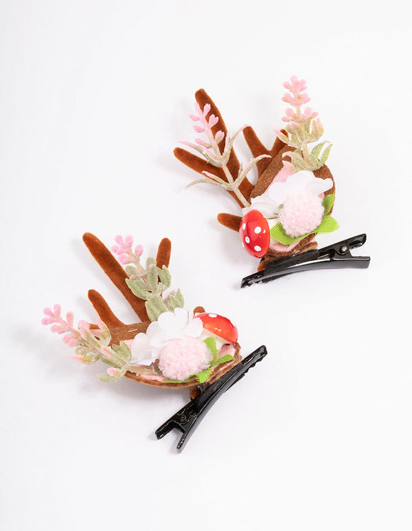 Mixed Reindeer Ears Hair Clips