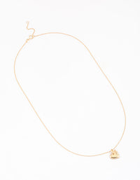 Gold Plated Sterling Silver Baguette Heart Necklace - link has visual effect only