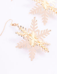 Gold Snowflake Drop Earrings - link has visual effect only