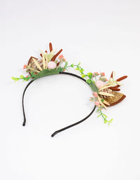 Reindeer Antler Flower Headband - link has visual effect only