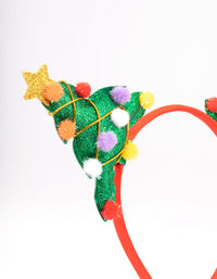 Pom Pom Christmas Tree Headband - link has visual effect only