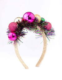 Christmas Bauble Tinsel Headband - link has visual effect only