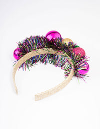 Christmas Bauble Tinsel Headband - link has visual effect only