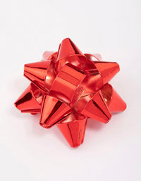 Red Christmas Present Bow Brooch - link has visual effect only