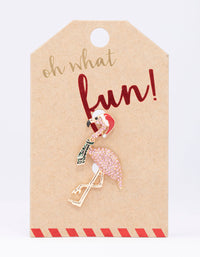 Pink Diamante Flamingo Brooch - link has visual effect only