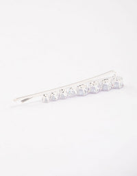 Silver Cubic Zirconia Diamante Hair Slide Pack - link has visual effect only