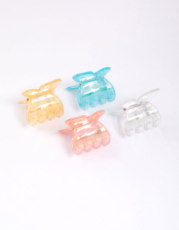 Plastic Butterfly Hair Claw Clip 4-Pack