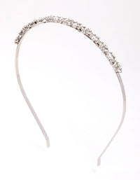 Silver Oval & Pearl Headband - link has visual effect only