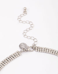 Silver Diamante Tassel Long Y-Necklace - link has visual effect only