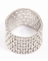 Rhodium Diamante Chunky Cut-Out Bracelet - link has visual effect only