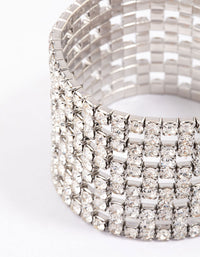 Rhodium Diamante Chunky Cut-Out Bracelet - link has visual effect only