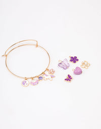 Kids Gold DIY Unicorn & Heart Charm Bracelet - link has visual effect only