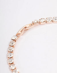 Rose Gold Diamante Round Stone Tennis Bracelet - link has visual effect only