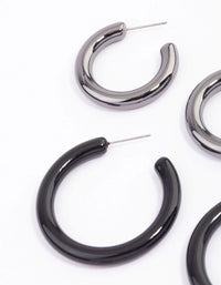 Mixed Metal Hoop Earrings Pack - link has visual effect only