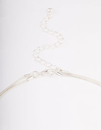 Rhodium Double Layered Necklace - link has visual effect only