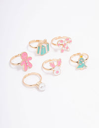 Kids Christmas Gingerbread Ring 6-Pack - link has visual effect only