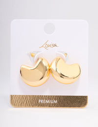 Gold Plated Chunky Disc Hoop Earrings - link has visual effect only