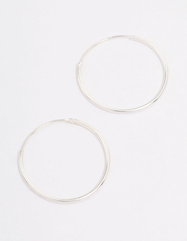 Sterling Silver Hoop Earrings 20mm