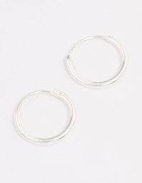 Sterling Silver Hoop Earrings 10mm - link has visual effect only