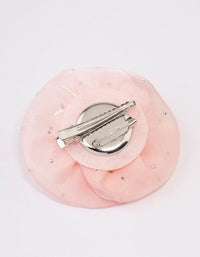 Pink Diamante Rosette Brooch & Hair Clip - link has visual effect only