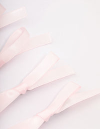 Pink Simple Hair Bows 4-Pack - link has visual effect only