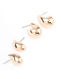 Gold Multi Teardrop Earring Pack - link has visual effect only