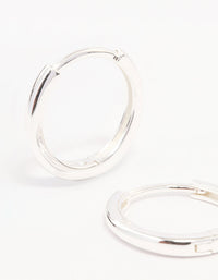 Sterling Silver Huggie Earrings 14mm - link has visual effect only