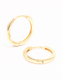 Gold Plated Sterling Silver Huggie Earrings 16mm - link has visual effect only