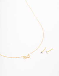 Gold Plated Sterling Silver Infinity Jewellery Set - link has visual effect only