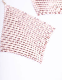 Rose Gold Chainmail Drape Earrings - link has visual effect only