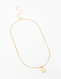 Gold Plated Padlock Short Necklace - link has visual effect only