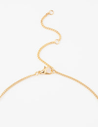 Gold Plated Padlock Short Necklace - link has visual effect only