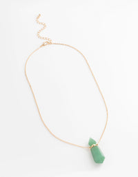 Gold Semi-Precious Bottle Short Necklace - link has visual effect only